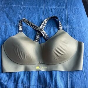 IVY PARK Olive Green Padded Sports Bra with Logo Straps